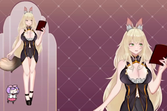 design live 2d vtuber model 3d vtuber character live2d avatar vtuber rigging
