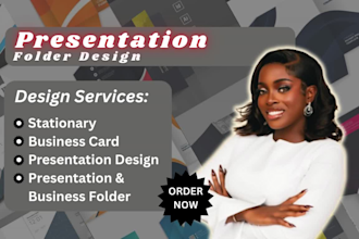 design modern business card and presentation folder design