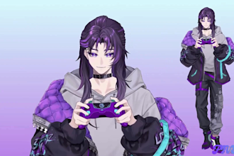 design and rig live2d vtuber model 3d vtuber vrm rigging anime vtuber commission