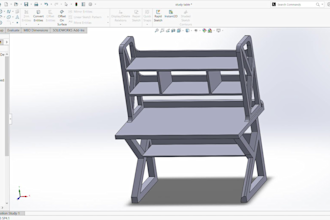 design modern study table and create realistic 3d furniture