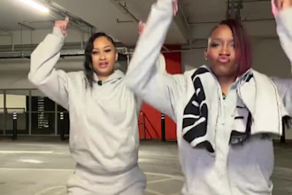 do viral tiktok dance video, group dance challenge, choreography dance