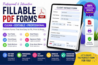 create professional fillable PDF forms, editable forms, interactive document