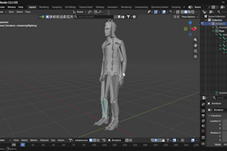 build an ik fk rig for maya, 3ds max, or blender