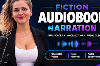 narrate fiction audiobooks with dual voices with audio cleanup acx audible
