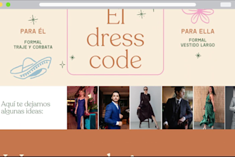 create a wedding website and canva invitation