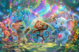 create 3d animated kids cartoon  video