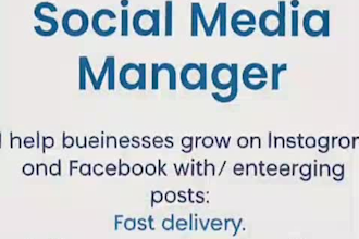 manage your instagram facebook and create canva posts