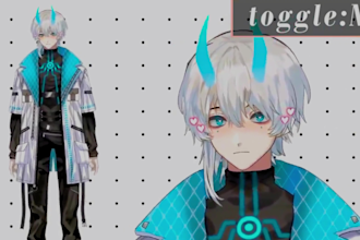 design and rig high quality vtuber model live2d vtuber model 3d vtuber model