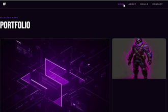 build a 3d personal portfolio site with  micro interactions