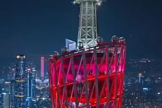 record a cantonese birthday greeting under canton tower