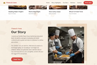 create a modern fast food restaurant website