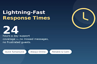 provide professional customer service and guest support