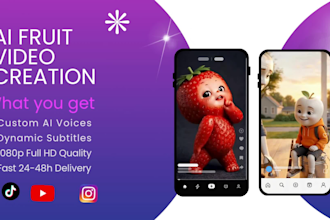 create viral ai fruit animation videos for tiktok and reels