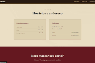 criar um site pra um negocio