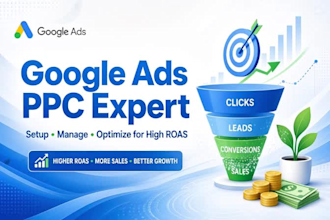 setup, manage and optimize google ads PPC campaigns for maximum roas