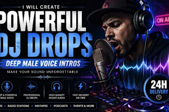 create male powerful intros and dj drops