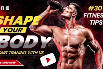 design high CTR clickbait gym fitness youtube thumbnail