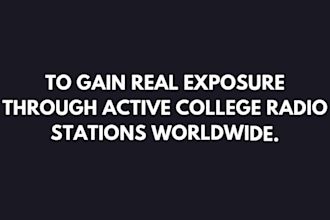 push your music on 300 active canada, USA, UK college radio stations djs