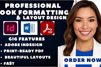 do book formatting, typesetting, layout design for amazon kdp on adobe indesign