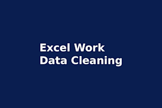 provide professional data entry and excel services