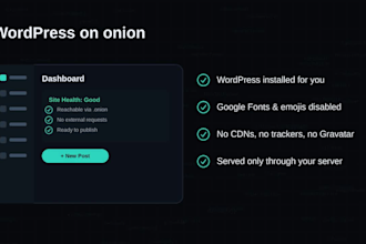 set up your tor onion service, mirror or wordpress site