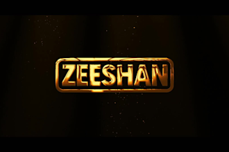 create a luxury golden logo animation