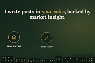 ghostwrite linkedin posts for real estate agents