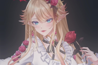 design character sheet static and animated for vtuber