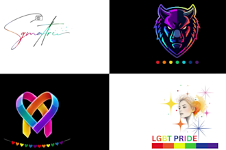 design a premium lgbt pride logo that represents identity, and inclusivity
