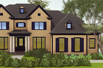 design 3d exterior design with detail rendering