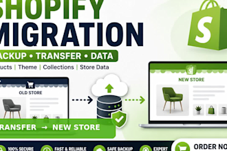 migrate your shopify store, backup products and transfer all data