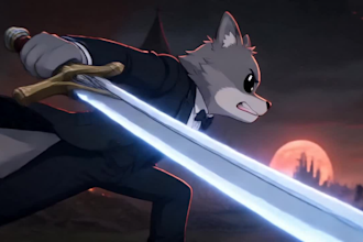 create cinematic 2d anime character animation and scenes