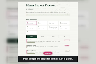 build a custom budget tracker, project tracker, or dashboard tool