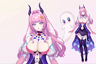 design and rig professional vtuber character in live2d for vtube studio