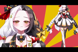 draw and rig live2d vtuber character design 3d vtuber model 2d vtuber avatar