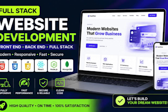 full stack website development front end backend developer full stack developer