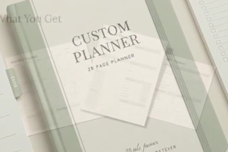 design printable planner, ebook and canva template for etsy