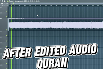 do edit your quran voice beautiful studio quality