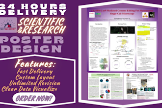 design professional scientific and conference research poster in 24 hours