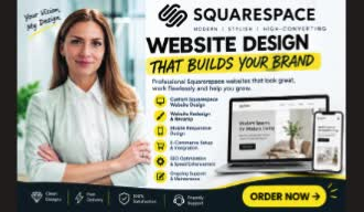 build a professional  squarespace website design or redesign squarespace website