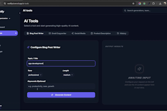 build ai saas dashboard web app with react node js