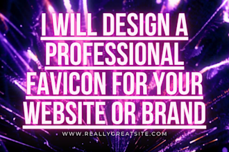 design a professional favicon for your website or brand