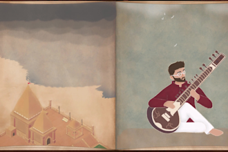 create hand drawn 2d illustration in ps