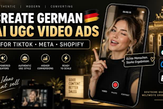 create german ai ugc video ads for tiktok meta and shopify