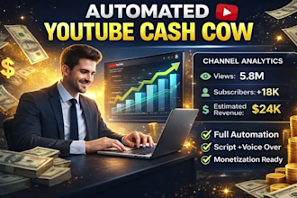 build automated youtube cash cow channel for passive income, spanish cash cow