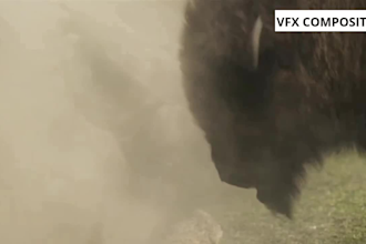 create realistic 3d animal animation with cinematic vfx compositing