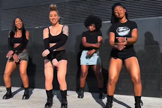 do viral tiktok dance video, group dance challenge, tik tok choreography dancer