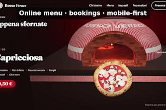 build a restaurant website with 3d food animations and an online menu