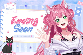 make overlay design for vtuber stream twitch youtube