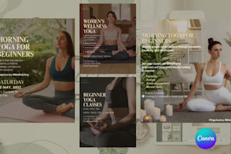 design a canva template for yoga instructors